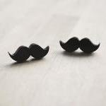 Moustache/Mustache Stud Earrings, N..